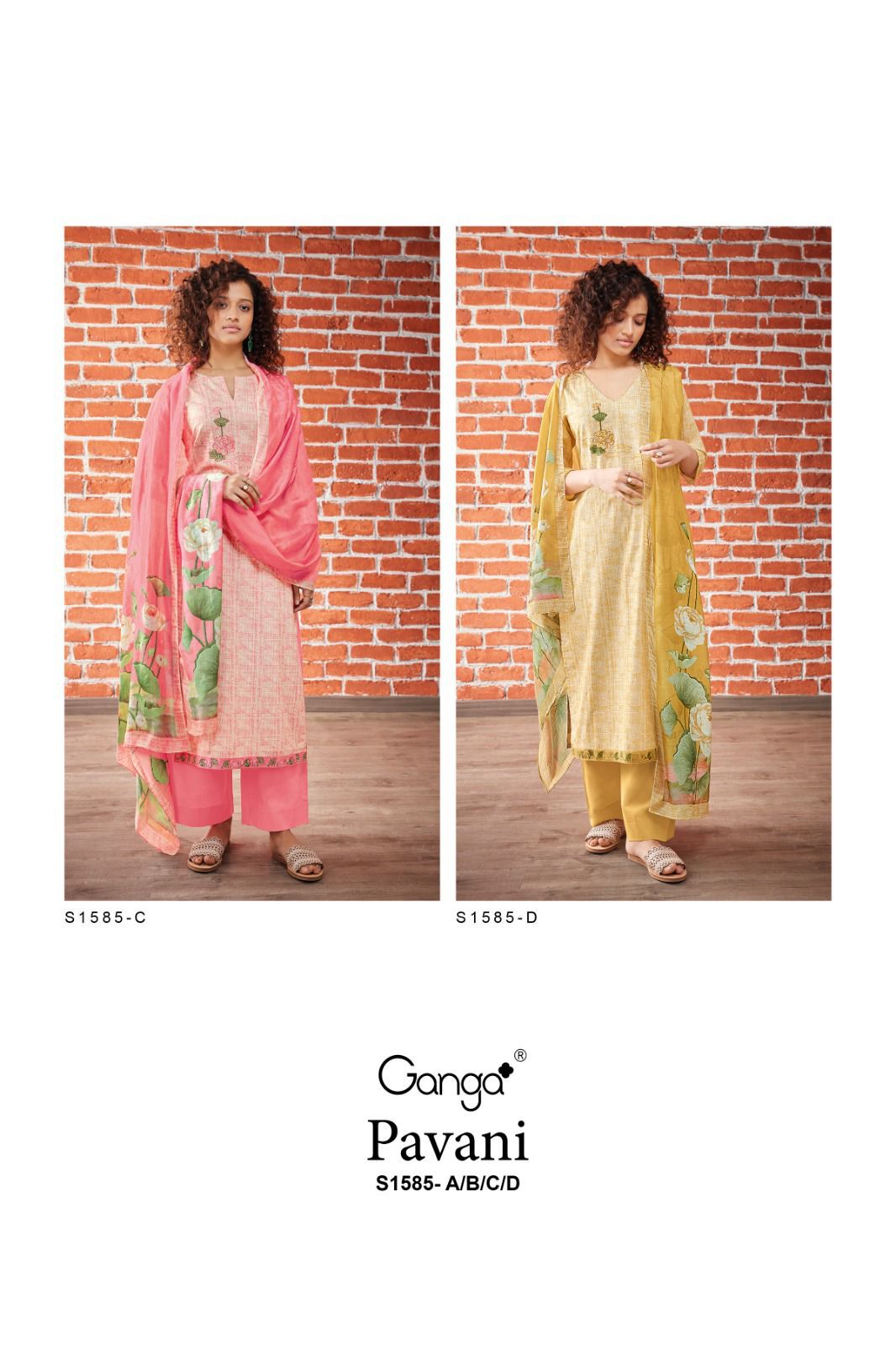 Ganga Pavani S1585 Wholesale Cotton Printed Salwar Kameez